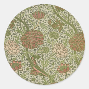 William Morris Cray Sage Flower Floral Botanical Classic Round Sticker