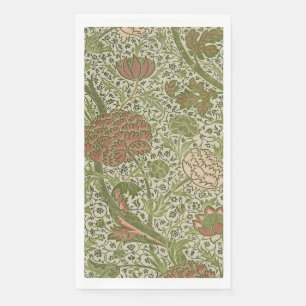 William Morris Cray Sage Flower Floral Botanical Napkin