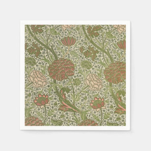 William Morris Cray Sage Flower Floral Botanical Napkin