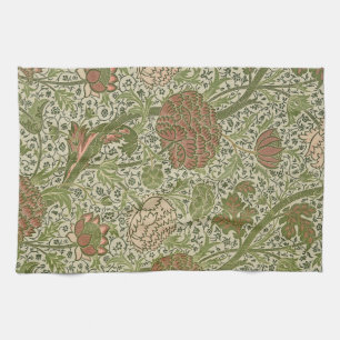 William Morris Cray Sage Flower Floral Botanical Tea Towel
