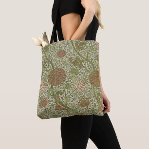 William Morris Cray Sage Flower Floral Botanical Tote Bag