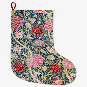 William Morris Cray Vintage Blossom Floral Design Large Christmas Stocking