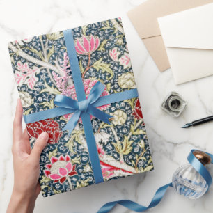 William Morris Cray Vintage Blossom Floral Design Wrapping Paper