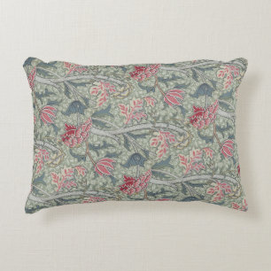 William Morris Cray Vintage Floral Pink Green Decorative Cushion