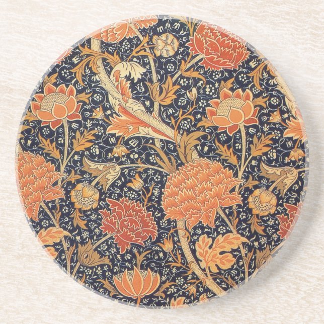 William Morris Cray Wallpaper Flower Pattern Coaster (Front)