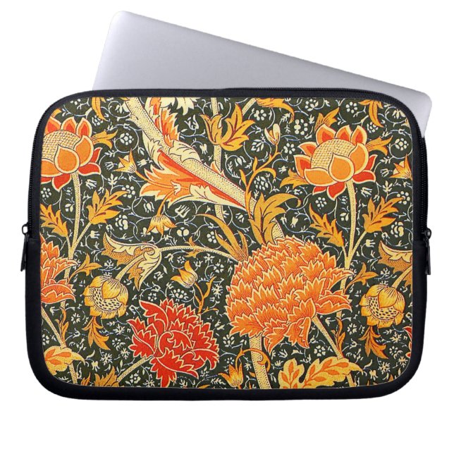 William Morris Cray Wallpaper Flower Pattern Laptop Sleeve (Front)