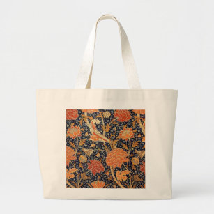 William Morris Cray Wallpaper Flower Pattern Large Tote Bag