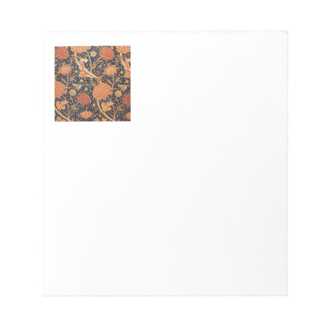 William Morris Cray Wallpaper Flower Pattern Notepad (Front)