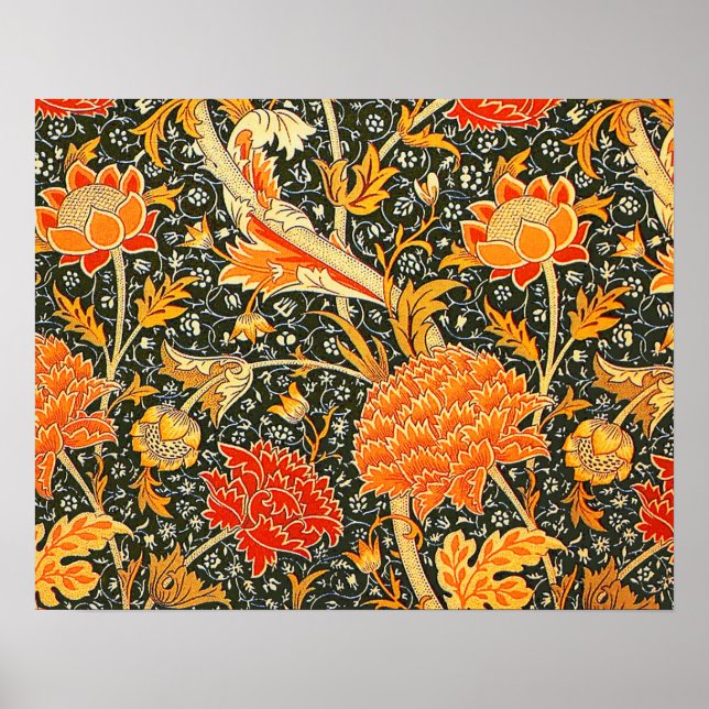 William Morris Cray Wallpaper Flower Pattern Poster (Front)