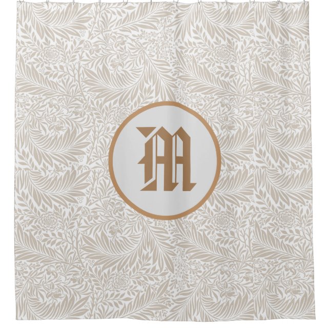 William Morris CUSTOM INITIAL SHOWER CURTAIN (Front)