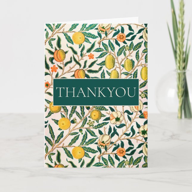 WILLIAM MORRIS CUSTOMISABLE THANKYOU CARD (Front)
