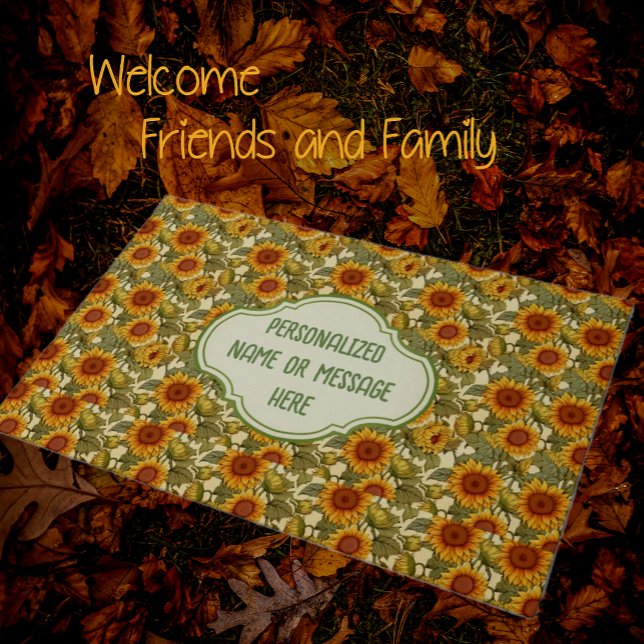 William Morris Customised Autumn Sunflowers Garden Doormat (Creator Uploaded)