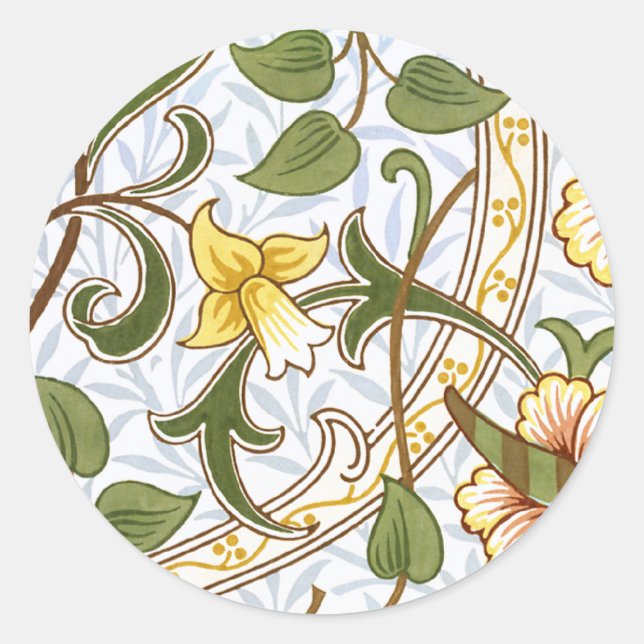 William Morris Daffodil Chintz Pattern Stickers (Front)
