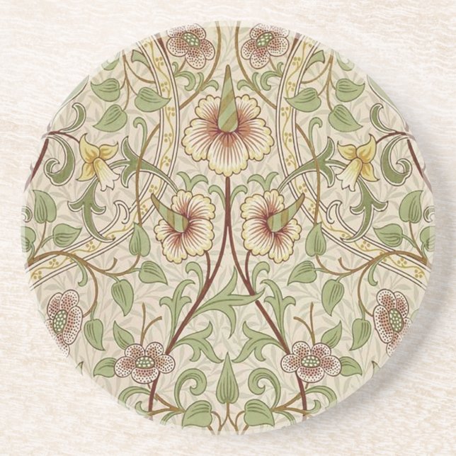 William Morris Daffodil Classic Flower Coaster (Front)