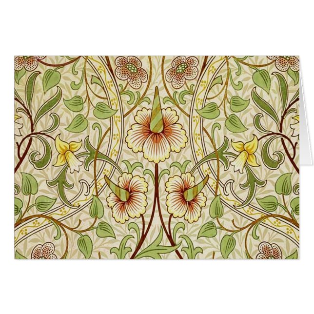 William Morris Daffodil Classic Flower Wallpaper (Front Horizontal)
