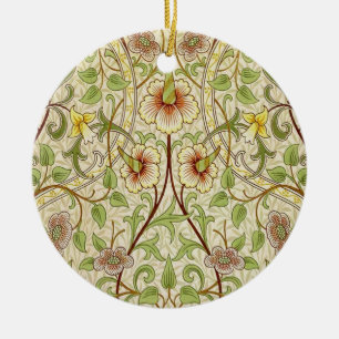 William Morris Daffodil Classic Flower Wallpaper Ceramic Tree Decoration