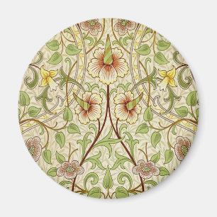 William Morris Daffodil Classic Flower Wallpaper Magnet