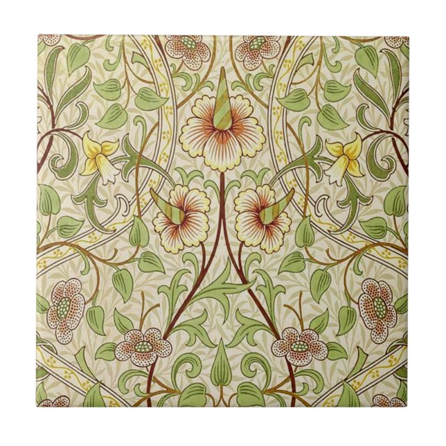 William Morris Daffodil Classic Flower Wallpaper Tile (Front)