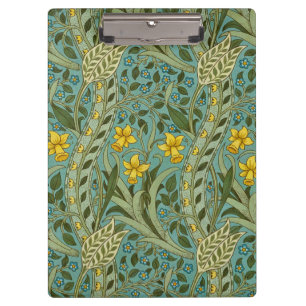 William Morris Daffodil Floral Pattern Classic Clipboard