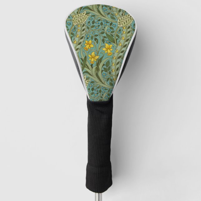 William Morris Daffodil Floral Pattern Classic Golf Head Cover (Front)
