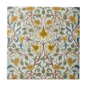 William Morris Daffodil Floral Pattern Tile