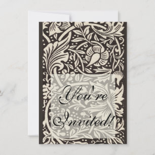 William Morris Daffodil Floral Wallpaper Invitation