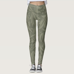 William Morris Daffodil Floral Wallpaper Leggings