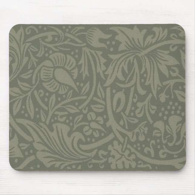 William Morris Daffodil Floral Wallpaper Pattern Mouse Mat (Front)
