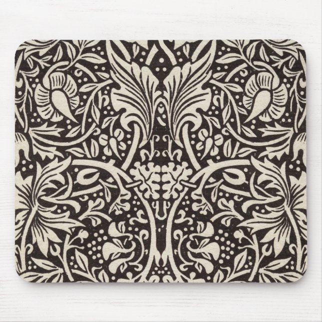 William Morris Daffodil Floral Wallpaper Pattern Mouse Mat (Front)