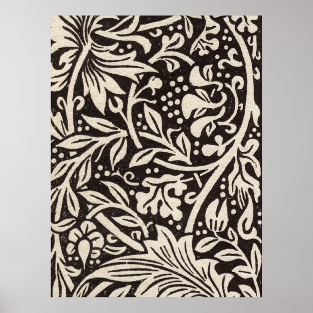 William Morris Daffodil Floral Wallpaper Pattern Poster (Front)