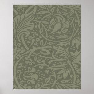 William Morris Daffodil Floral Wallpaper Pattern Poster