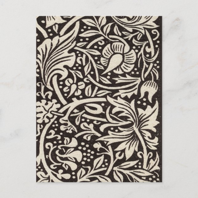 William Morris Daffodil Floral Wallpaper Postcard (Front)