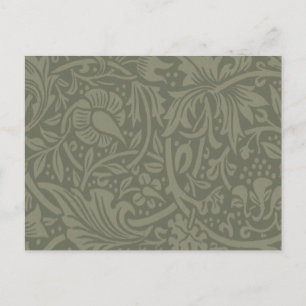 William Morris Daffodil Floral Wallpaper Postcard