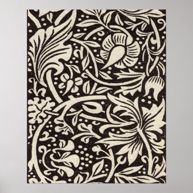 William Morris Daffodil Floral Wallpaper Poster (Front)