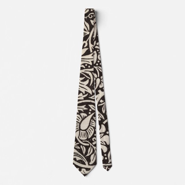 William Morris Daffodil Floral Wallpaper Tie (Front)