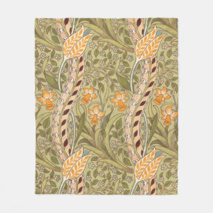 William Morris Daffodil Garden Flower Classic Bota Fleece Blanket