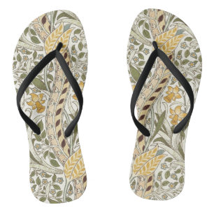 William Morris Daffodil Garden Flower Classic Bota Flip Flops