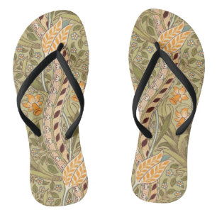 William Morris Daffodil Garden Flower Classic Bota Flip Flops