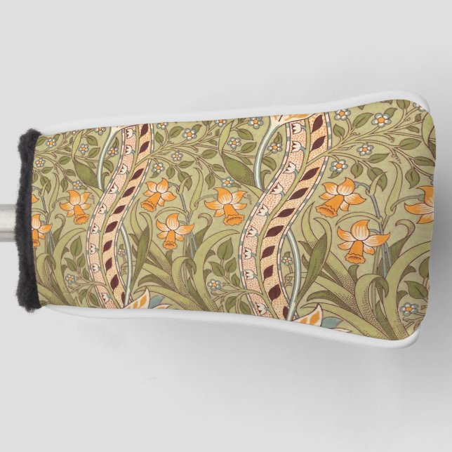 William Morris Daffodil Garden Flower Classic Bota Golf Head Cover (Front)