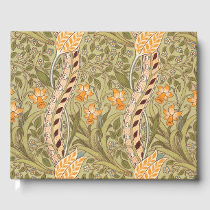 William Morris Daffodil Garden Flower Classic Bota Guest Book