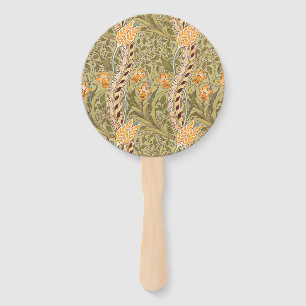 William Morris Daffodil Garden Flower Classic Bota Hand Fan