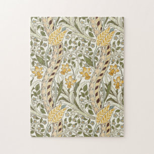 William Morris Daffodil Garden Flower Classic Bota Jigsaw Puzzle