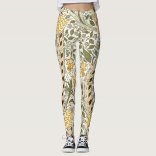 William Morris Daffodil Garden Flower Classic Bota Leggings