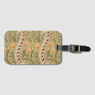 William Morris Daffodil Garden Flower Classic Bota Luggage Tag