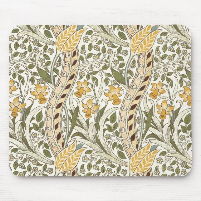 William Morris Daffodil Garden Flower Classic Bota Mouse Mat (Front)
