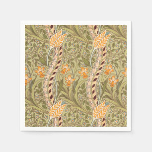 William Morris Daffodil Garden Flower Classic Bota Napkin