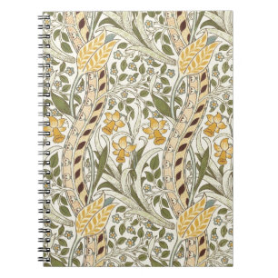 William Morris Daffodil Garden Flower Classic Bota Notebook