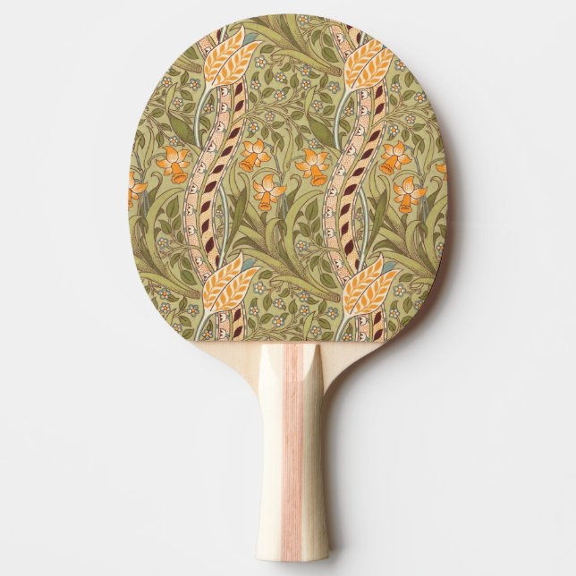 William Morris Daffodil Garden Flower Classic Bota Ping Pong Paddle (Front)