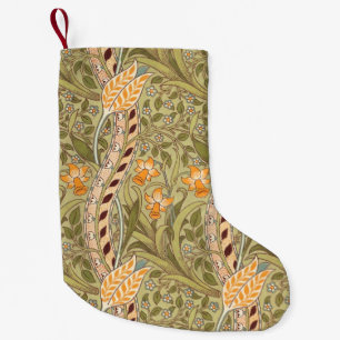 William Morris Daffodil Garden Flower Classic Bota Small Christmas Stocking