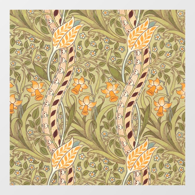 William Morris Daffodil Garden Flower Classic Bota Window Cling (Sheet)